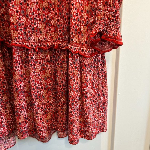 Max Studio Casual Red Print Dress - Picture 5 of 7